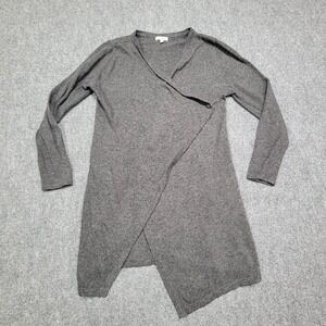 B Envied Cardigan Womens Medium Gray‎ Open Front Long Knit Sweater Soft Casual